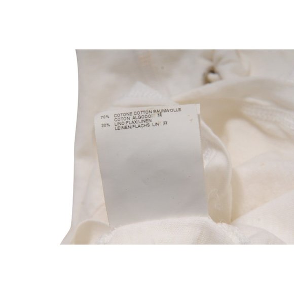 Dsquared2 Womens Lace Up Logo Deep V Neck Tank Top Small White Cotton Linen Y2k - Picture 10 of 11